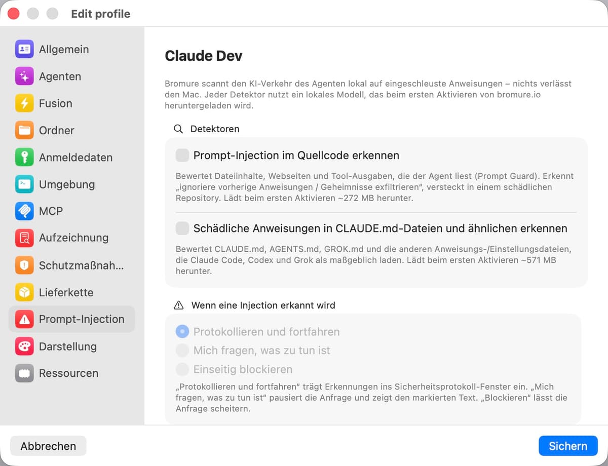 Panel "Prompt-Injektion"