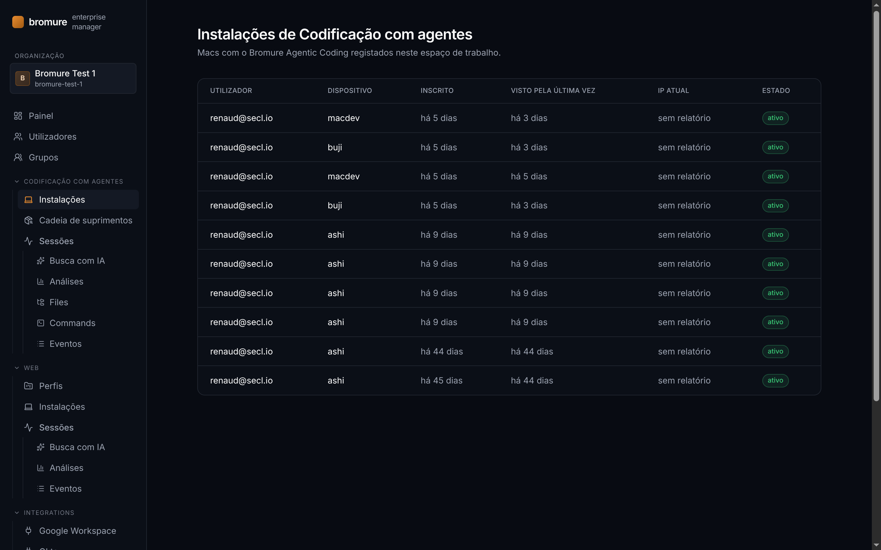 Instalações