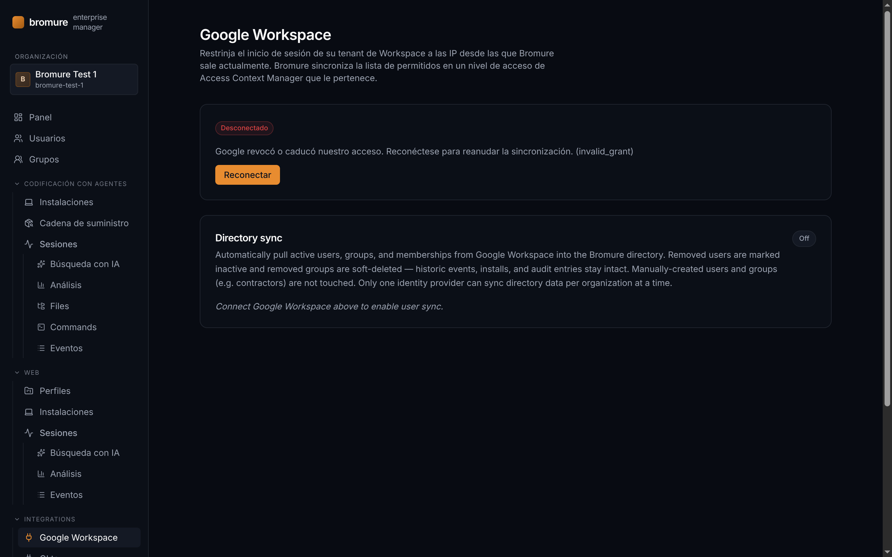 Integración con Google Workspace