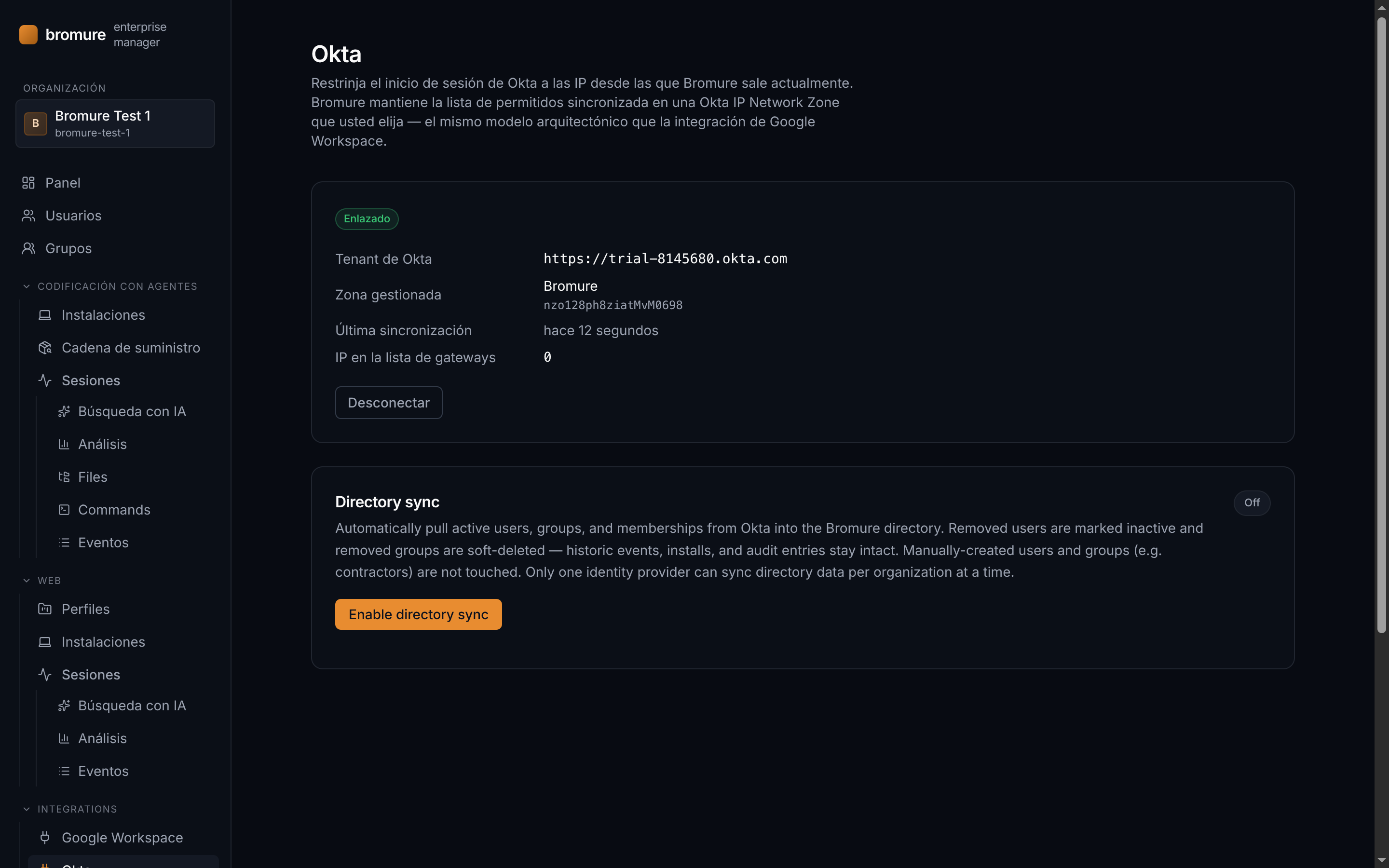 Integración con Okta