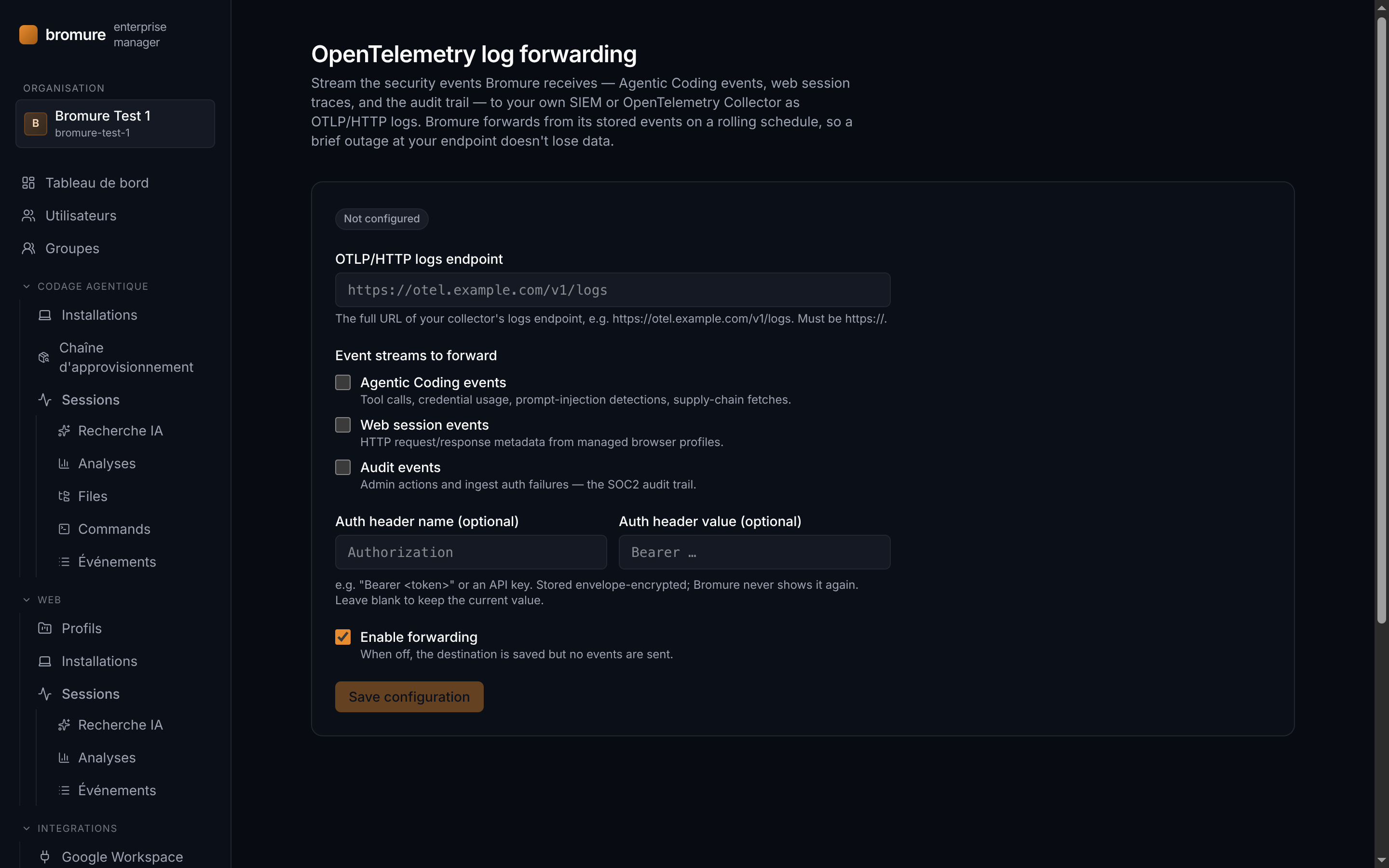 Intégration OpenTelemetry