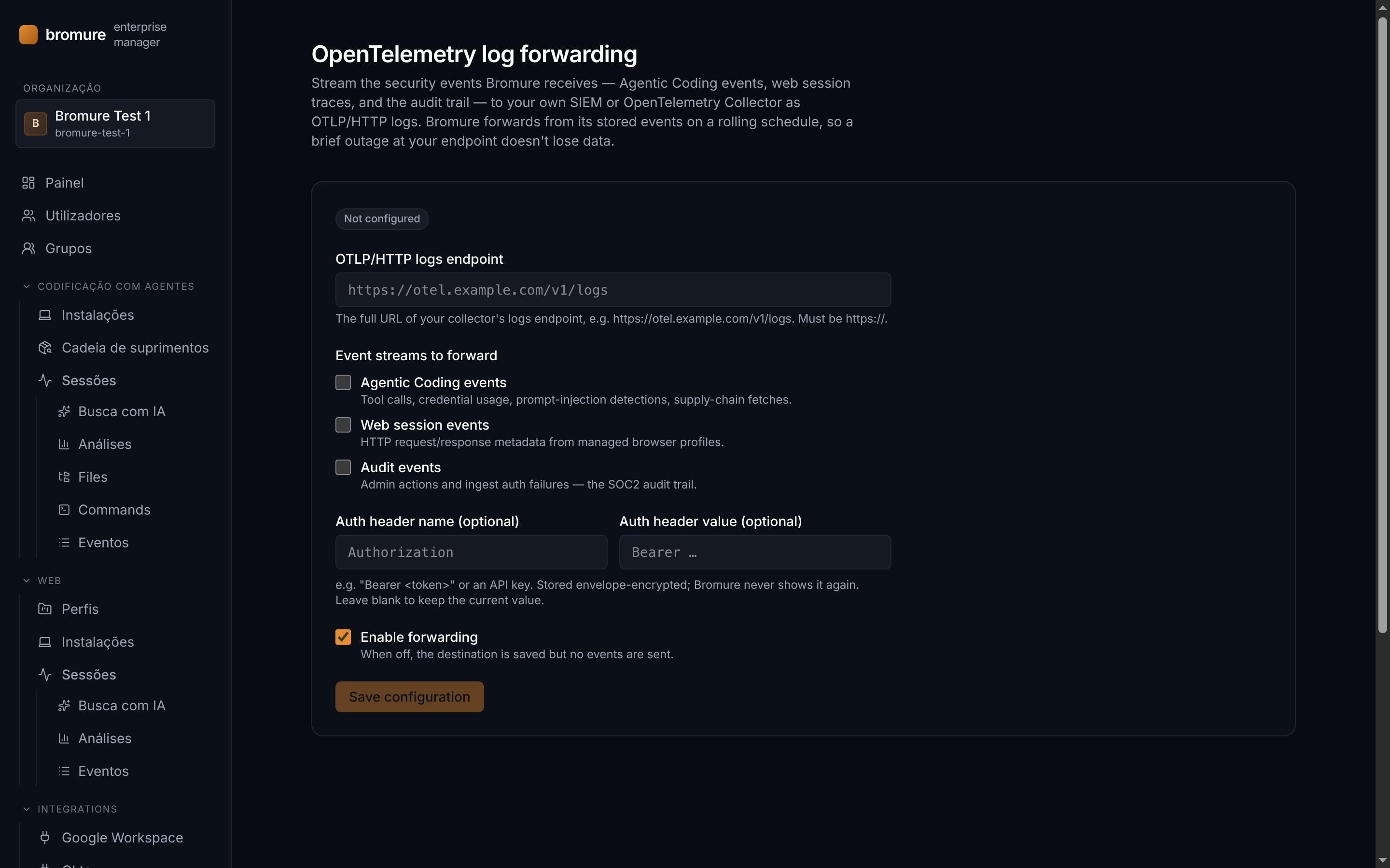 Integração OpenTelemetry