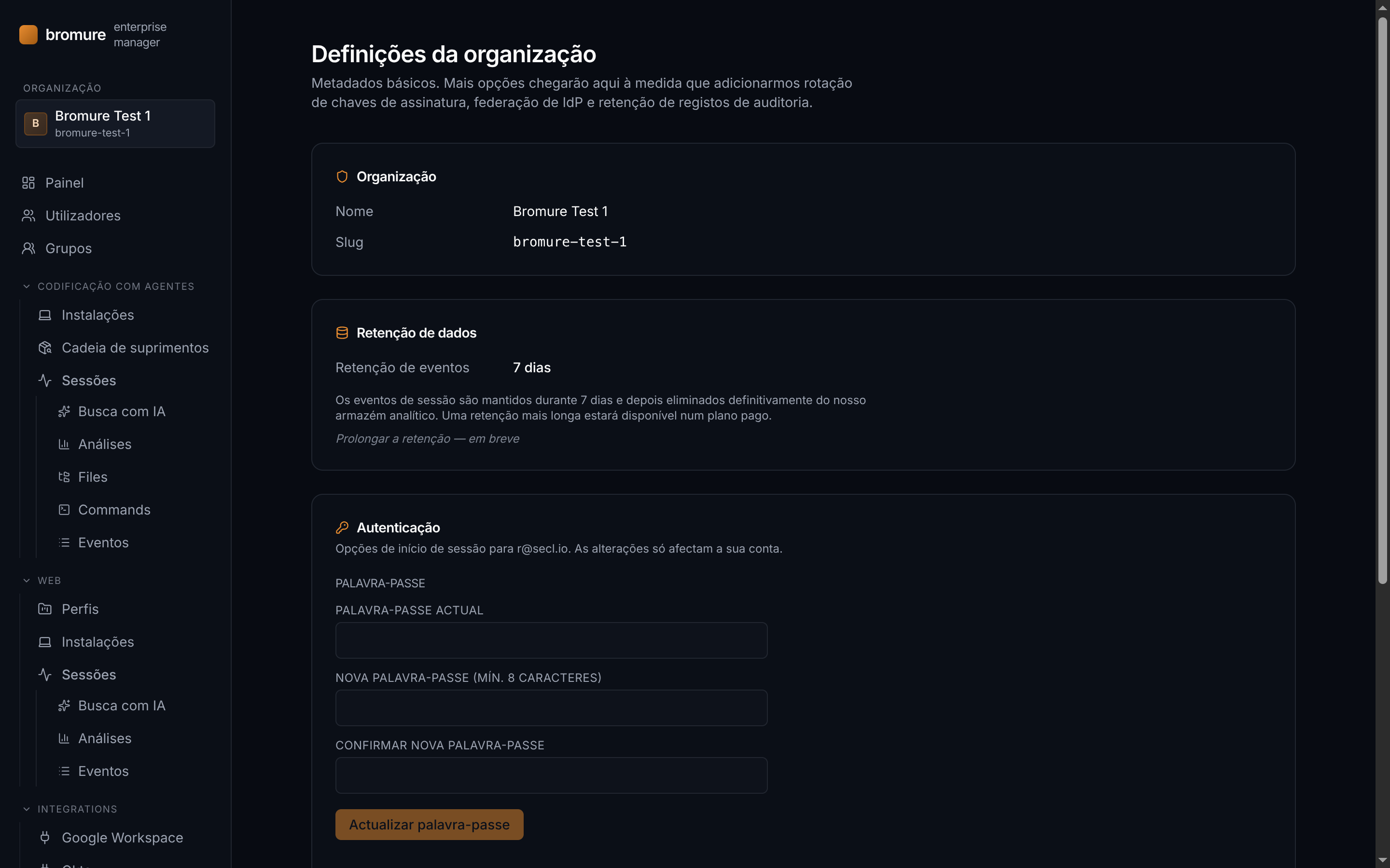 Configurações